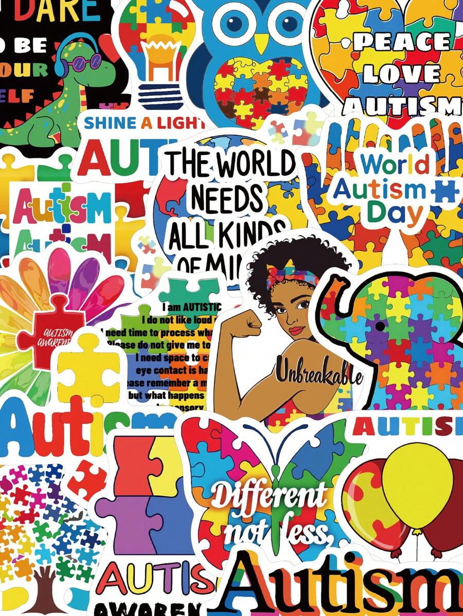 50Pcs Stickers DIY Scrapbook Laptop Water Bottles Computer Phone Guitar Waterproof Decorative Sticker - Multicolor - View 1