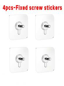 2pcs White/Black 6-Hook Storage Rack, No Drilling Required, Suitable For Cabinet, Cookware, Utensils, Kitchen Organization - Multicolor - View 10