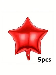 AFYPRTY 10/20pcs 18 Inch Star Aluminum Foil Balloon Helium Balloon Suitable For Birthday Party Balloon Festive Party Room Decoration Supplies Mother's Day Valentine's Day Outdoor Event Planning Decorations, 1pc/5pcs - Multicolor - View 44