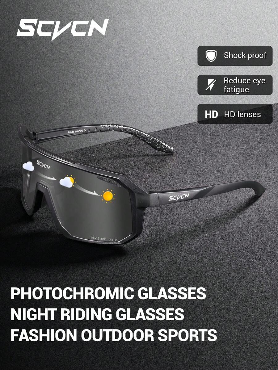 Kính xe đạp SCVCN Photochromic dành cho nam và nữ thể thao ngoài trời MTB đi xe đạp đi bộ đường dài leo núi câu cá bóng chày chơi gôn kính chống gió gọng cổ điển
