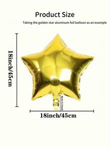 AFYPRTY 10/20pcs 18 Inch Star Aluminum Foil Balloon Helium Balloon Suitable For Birthday Party Balloon Festive Party Room Decoration Supplies Mother's Day Valentine's Day Outdoor Event Planning Decorations, 1pc/5pcs - Multicolor - View 7
