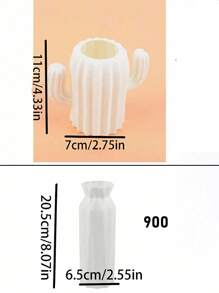 1 件花瓶，清新家居装饰品，简约几何塑料花瓶，可放置干花、钢笔、桌面收纳盒、多功能花架、桌面装饰