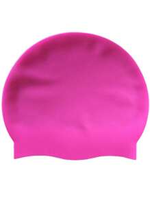 1pc Plain Silicone Swim Cap With Ear Protection, Waterproof Swimming Gear Suitable For Short, Medium & Long Hair, Soft, Comfortable, Non-Slip & Easy To Wear - Multicolor - View 8