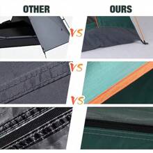 Double Doors Automatic Instant Layer Pop Up Camping Tent Waterproof Outdoor UK - Dark Green - View 10