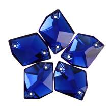 Handcrafted Double Hole Glass Rhinestones, Multi-Color, Suitable For DIY Clothes, Home Decor, Accessories Making - Multicolor-metallic Sunshine - View 3