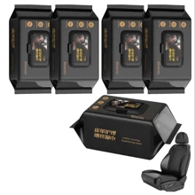 5 包/2 包/1 包汽车内饰清洁湿巾，每包 80 片，多功能汽车仪表板座椅皮革护理增亮湿巾，汽车清洁布