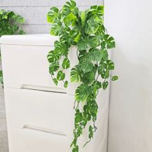 1pc Fake Hanging Plants, Artificial Small Potted Plants For Diy Flower Wall, Scene Layout, Living Room And Bedroom Vase Flower Arrangement, Wedding, Party, Home Decoration, Desk Stuffing.Autumn And Spring Leaf Harvest ,Home Decor,Table Decor,Farmhouse Decor,Outdoors UV Resistant Fake Flowers Faux Plants For Hanging Garden Porch Window Box Outside Decoration Gifts Birthday Graduation