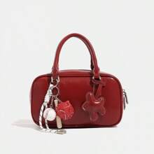 Minority Design Bowling Bag Women's Cute Autumn And Winter New Vintage Handbag One-Shoulder Cross-Body Boston Bag