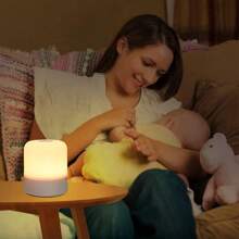 1 包 16 RGB 无线智能床头夜灯，可调节触摸控制台灯，USB 可充电柔光无眩光圆柱灯带记忆功能，适用于婴儿房、圣诞节、装饰和礼物 - 彩色 - 查看 7