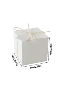 5/10/50 piezas Cajas de regalo cuadradas de papel Kraft marrón vintage, suministros para fiestas y embalaje
