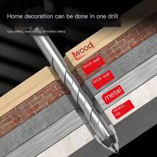 Four-Blade Serrated Eccentric Drill Bit, Suitable For: Tile/Concrete/Metal/Stainless Steel/Ceramic/Drilling, Ultra-Hard Special Electric Drill, High Hardness Dry Drilling, Specification Model: 6mm/8mm/10mm/12mm