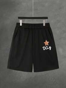 Men's 2pcs Sportswear Set Casual T-Shirt And Shorts Suit, Breathable Comfortable Summer Outfit For Young Student