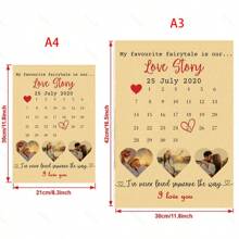 1pc Personalized Couple Photo Collage, Vintage Home Decor,My Favourite Fairytale Is Our Love Story Gift, Personalized Photo Paper Gift, Custom Anniversaries/Valentine's Day/Children's Day/Father's Day/Graduation/Wedding/Housewarming Gift, Custom Poster, Custom Photo Hanging Paintings, Gift For Mum, Gift For Her,Custom Romantic Wall Art,Birthday Christmas Home Living Room Decoration Hanging Paintings,No Frame Gifts