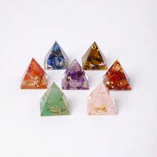1pc 2cm Natural Crystal Energy Generator Pyramid Reiki Healing Chakra Meditation Tool Room Decor Zodiac - 2cm Epoxy Pyramid - View 3