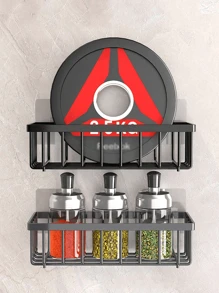 1pc Multifunctional Kitchen Sink Organizer Rack - Sponge & Dishcloth Holder With Drainage Function, Adhesive Wall Mount Storage Rack For Kitchen, Bathroom Accessories, Outdoor Storage, Household Items - Multicolor - View 5