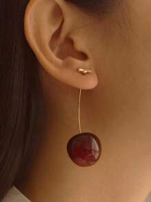 1 par de aretes con forma de fruta personalizados, aretes simples y lindos para mujeres, regalo perfecto