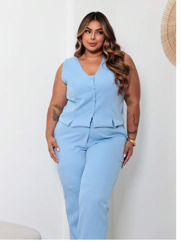 CONJUNTO DE CALÇA E COLETE