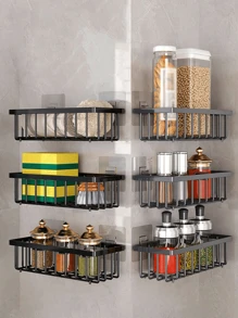 1pc Multifunctional Kitchen Sink Organizer Rack - Sponge & Dishcloth Holder With Drainage Function, Adhesive Wall Mount Storage Rack For Kitchen, Bathroom Accessories, Outdoor Storage, Household Items - Multicolor - View 3