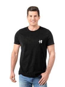 Alfa Romeo Playera hombre cuello redondo algodón - Negro - Ver 6