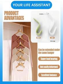 10,30/50/100pcs White/Pink Hanger Connector Hooks, Magic Hanger Hooks, Heavy Duty Cascade Connector Hooks, Space Saving Hanger Extenders For Organizing Clothes In Closets