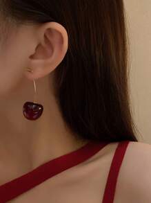 1 par de aretes con forma de fruta personalizados, aretes simples y lindos para mujeres, regalo perfecto