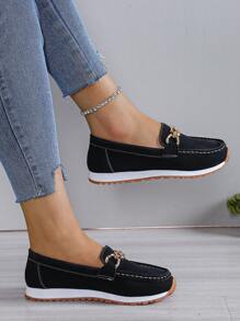 Women's Popular New Loafers, Spring/Summer New Arrival British Style Slip-On Casual Shoes, Retro Flat Non-Slip Comfortable Driving Shoes, Breathable Comfortable Lining Baseball Shoes For Outdoor Travel Leisure