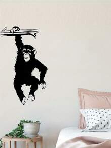 1pc Home Decorations Funny Monkey Tree Wall Decal For Living Room, Cartoon Jungle Forest Animal Branch Vinyl Wall Sticker For Bedroom, Vinyl Decal For Home Decorations, Wall Decoration Items Refresh Your Home Room Decor Bathroom Decor Bedroom Decor Room Decoration Stuff Living Room Decor House Decor Home Decor Living Room Wall Art Wall Paper Stickers