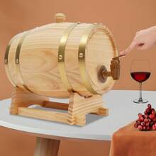 YUNRUX Solid Wine Barrel With Tap Wooden Barrel Whiskey Barrel Garden Barrel 3L Wine Storage Bucket