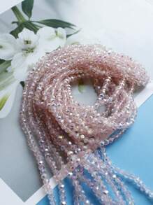 1pc/10pcs Fashion Minimalist Bright Color Glass Crystal 4mm Flat Beads Jewelry DIY Craft Supplies