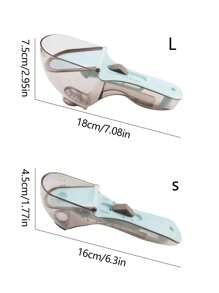 2 Pieces Adjustable Measuring Spoon Set, Measuring Cup Multifunctional Spoon Set, With Adjustable Scale Measuring Spoon