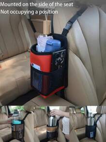 Car Mounted Large Water Cup Bag, Seat Side Hanging Water Bottle Cover, Fixed Seat For Car Use, Tea Cup Holder, Heater Holder, Interior Storage