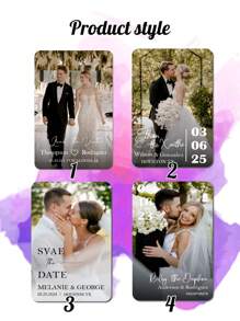 1 pieza Imán personalizado para nevera de invitación de boda, para invitación a fiesta de compromiso, decoración de boda, regalo de vacaciones y aniversario