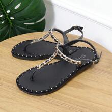 Delicate Women's Luxury Everyday Party Casual Summer Fashion Flip Flop Sandal Flower Designer - Black - View 6