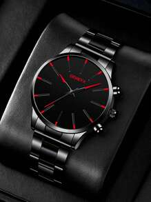 Fashion Watch Stainless Steel Luxury Quartz Wrist Watch Men Business Watches For Man Clock