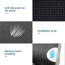 Support Pillow And Seat Cushion, Ergonomic Coccyx Cushion, Back Support, Lumbar Support Cushions To Relieve Sciatica And Back Pain For Gaming, Car Seat Cushion, Chair Pad - Blue - View 4