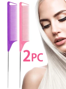 20/10/5/3/1pc Professional Rat Tail Comb Set For Salon Hair Stylists Steel Pintail Hair Styling Tools For Women, Girls Braiding & Teasing (Fine Tooth Parting Combs Kit)