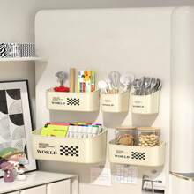 Fridge Side Wall-Mounted Magnetic Storage Box, Large Capacity Kitchen Organizer No-Drill
