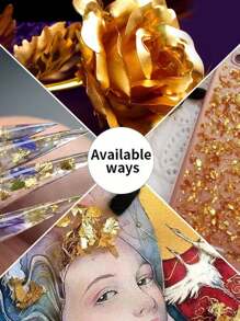 1 Pack Glow-In-The-Dark Golden & Silvery Foil Flakes For Nail Art, Resin Crafts, And Candle Making - Fragrance-Free, 0.07oz Pack