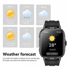 Nieuwe Hot Silicone Band Smart Watch Met 2.01" Full Screen Touch, Bellen/Beantwoorden Telefoongesprek, Stappenteller Calorieënteller, Multi-Sport Modi Afstand Volgen, USB Opladen, Melding Wekker, Compatibel met Iphone & Android Smartphones