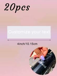 100 Sheets/20 Sheets/1 Sheet Custom Name Or Text Multi Specification Long 5in/4in/3in Multi Specification Color Bright Tear Off Film UV Transfer Sticker, Waterproof And Scratch Resistant Transparent Cooling Label Sticker, Can Customize Name, Text, Blessing Message To Give To Your Favorite Person, Multi-Functional, Adjustable, Exquisite, Adorable, Modern, Colorful, Cute, Comfortable, Stylish, Custom, Office, Tea Room, School, Home, Home Refresh, Back To Customized Stickers, Warm Ambience