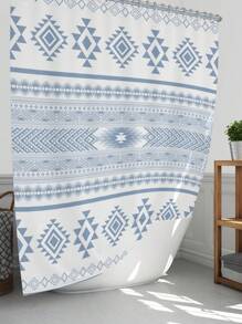 1pc/4pcs Bohemian Multifunctional Bathroom Decor Set: Waterproof Shower Curtain With 12 Hooks, Non-Slip Bath Mat, U-Shaped Floor Mat And Round Toilet Seat Cover, Applicable For Full Bathroom Scenarios