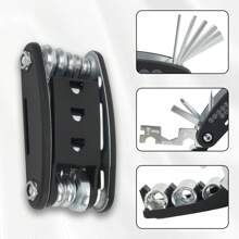 PowerMotor PowerMotor Motorcycle Multi-Function Repair Tool 1 Pack 16 In 1 Mountain Bike Galvanized Multi-Function Tool Inside And Outside Hexagonal Screwdriver Wrench Riding Equipment Outdoor Sports