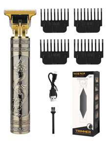 HINEA 复古T9电动无绳理发器，专业男士理发器和胡须修剪器 - 銅色 - 查看 3