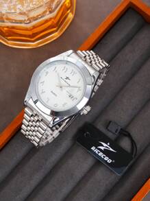 RICECGO RICECGO Watch 1 Steel Band Quartz Calendar Light Luxury Niche Disc Business Men Suitable For Giving Gifts Daily Wear