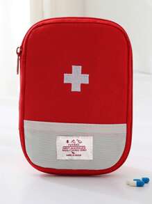 1pc Portable Medical Bag For Medicines With Multiple Compartments, Suitable For Travel, Health & Emergency Use For Travel Storage Bag,Makeup Bag,Cosmetic Bag,Vacation Organizer,Large Capacity Makeup Organizer Makeup Case, For Lipstick, Brush, Skincare, Mobile Phone, Coin, Small Items, For Home,Gift,Vacation And Festival Halloween Christmas Multifunctional Use,Boho Vibes