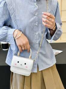 Nieuwe modemeisjes effen kleur schattige schoudertas, stijlvolle meisjes crossbody tas met muntbeurs