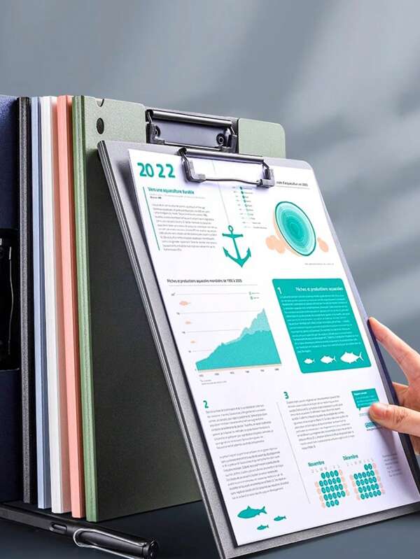 A4 Clipboard Rigid Thick Memo Board, Student Writing Pad, Hardboard File Folder, Document Holder, Clamp For Office, Study, Drawing,Back To School,School Supplies