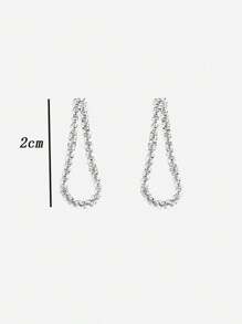 1 Pair Of Starry Tassel Earrings, Sparkling, Suitable For Parties, Daily Travel Wear