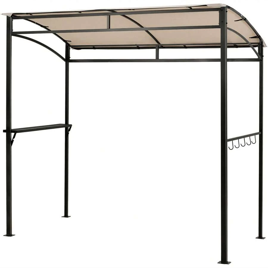 Lifezeal 7'x4.5' Grill Gazebo Outdoor Patio Garden BBQ Canopy Shelter Storage Hook - Beige - View 1