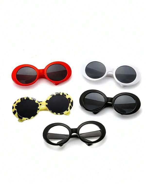 5 Stücke süße Haustier Sonnenbrillen, Retro Mode Brillen geeignet für Hunde & Katzen, Strand Foto Requisiten, Augenschutz für kleine Hunde, Zwergspitze, Zwergschnauzer - sortierte Designs